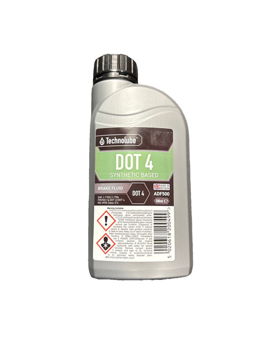 Technolube Dot 4  Synthetic Brake Fluid Ideal for ABS Systems 500ml ADF500