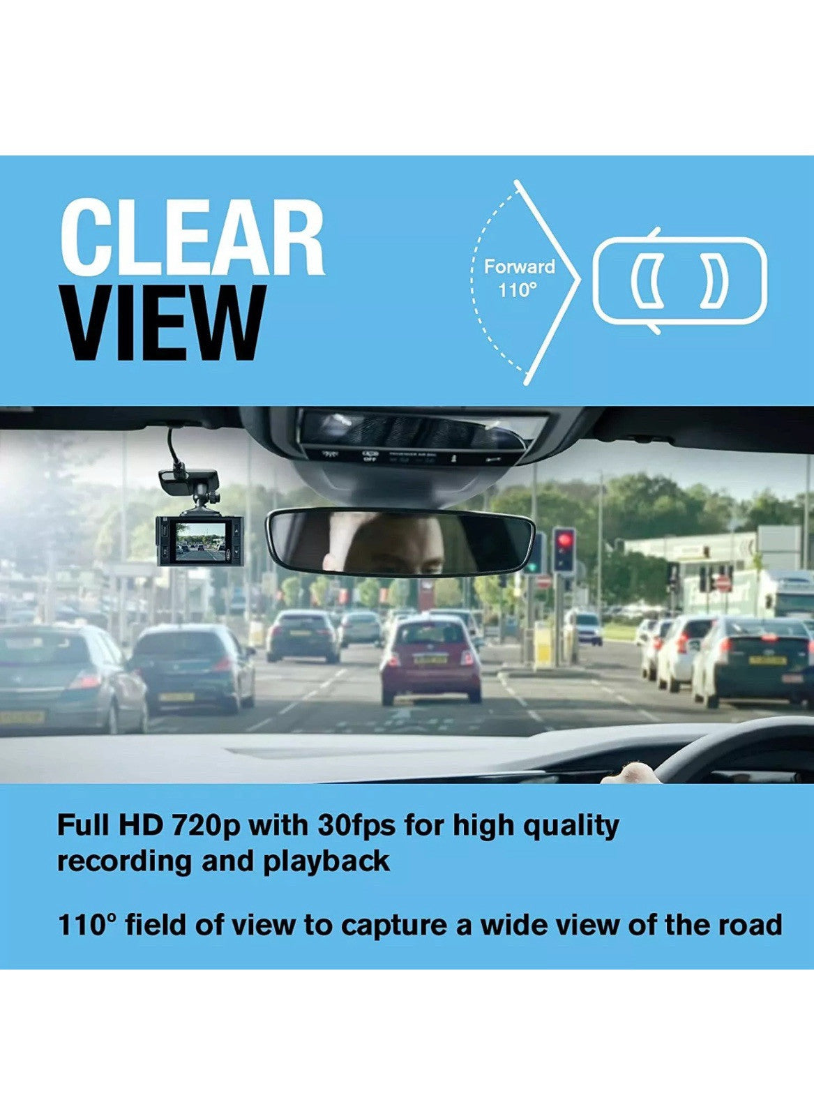 Ring RDC1000 720p G Sensor Windscreen Dash Cam Camera Video Journey Recorder
