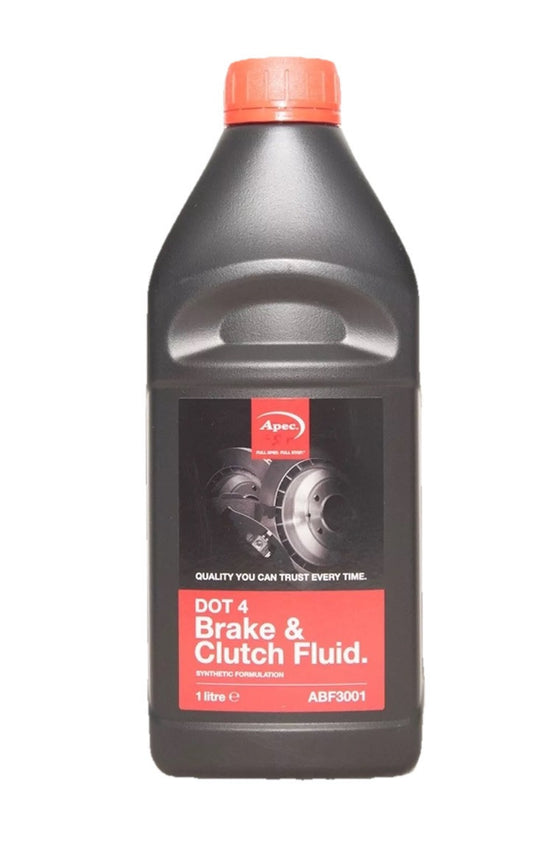 APEC 1L Brake Clutch Fluid 1 Litre DOT 4 Synthetic Corrosion Protection ABF3001