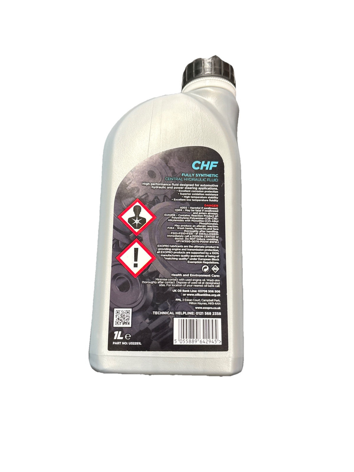 EXOPRO CHF Fully Synthetic Automotive Hydraulic Fluid - 1 Litre - U322S1L