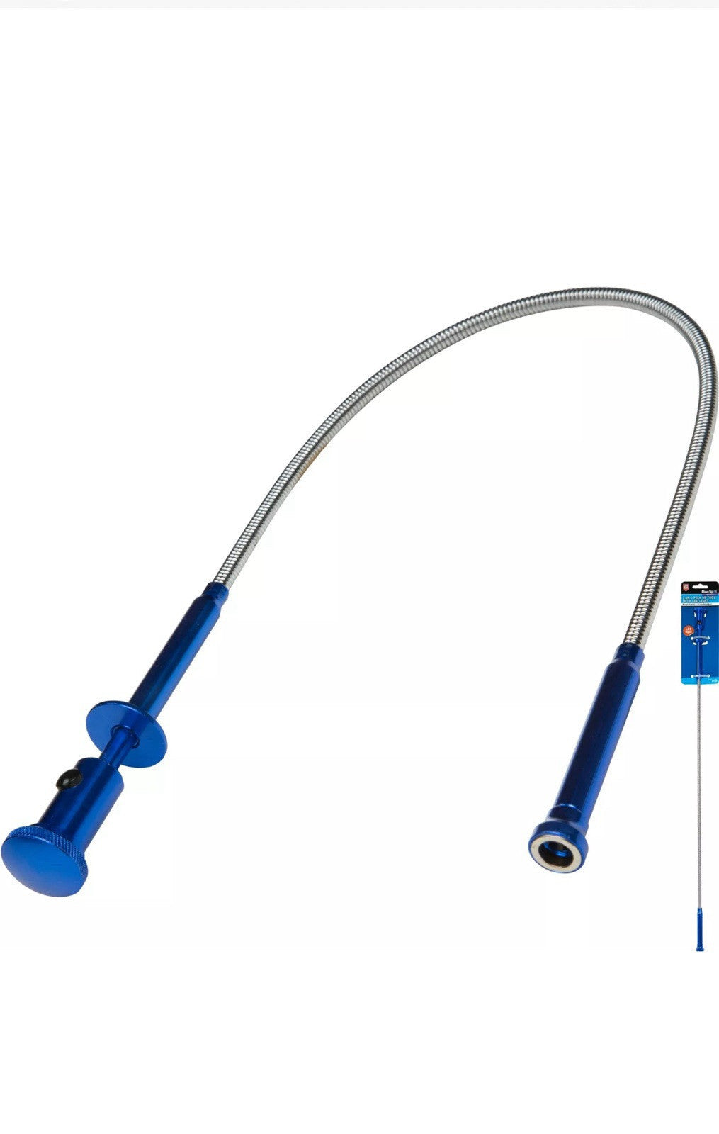 BlueSpot 2 in 1 Extra Long Magnetic/ GrabberFlexible Pick Up Tool With LED