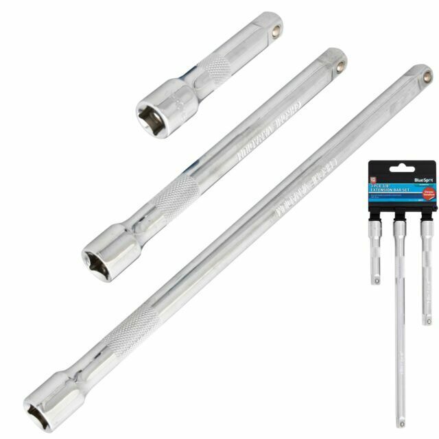 BlueSpot 3 Piece 3/8" Drive Extension Bar Set 3", 5" & 10" 02072