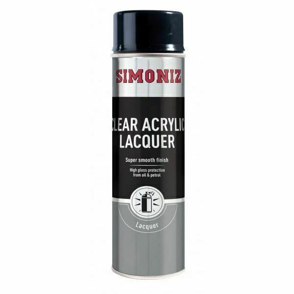 Simoniz  500ml Acrylic Lacquer Aerosol - Clear- Super Smooth Finish SIMP22D