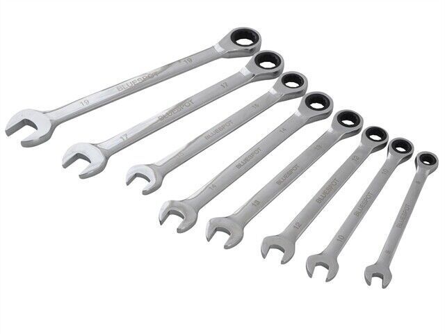 BlueSpot  Ratchet Spanner Set of 8 Metric 8 to 19mm 04310