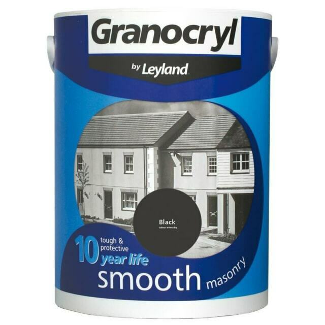 Leyland Granocryl Smooth Masonry Paint - Black - 2.5L