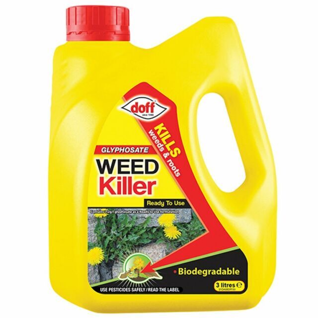 Doff Glyphosate Weedkiller - Ready To Use - Kills Weeds & Roots - 3L