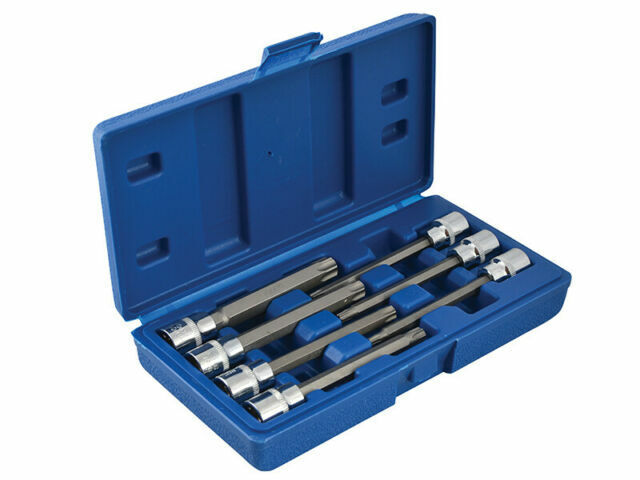 7PC 3/8" DR EXTRA LONG TORX STAR BIT CRV SOCKET SET + CASE --LIFETIME WARRANTY