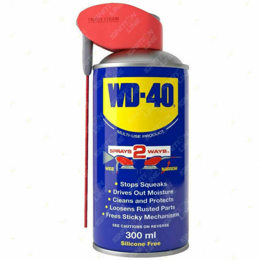 WD-40 Multi Purpose WD40 Lubricant Spray Aerosol Smart Straw Stops Squeaks 300ml