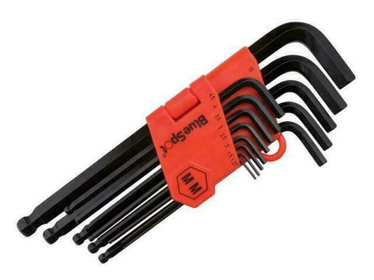ALLEN KEY SET 13 PIECE LONG ARM BALL ENDED HEX WRENCH 1.27mm-10mm BLUESPOT 15303