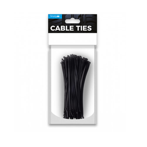 25 Black Cable Ties 160MM X 4.8M SCT02