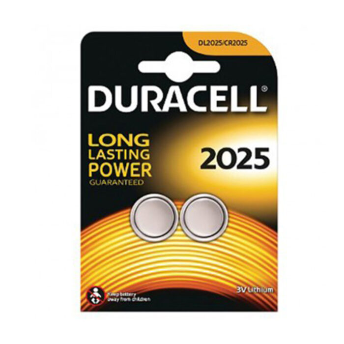 Duracell CR2025 Lithium Battery - 2 Pack DL2025-BS