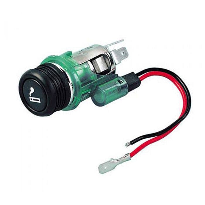 Green illuminated 12v Cigarette Lighter Power Socket And Element LP39070